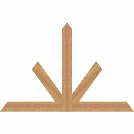Ekena Millwork Saratoga Timber Gable Bracket, Western Red Cedar, 48"W x 32"H x 1 1/2"D x 3 1/2"F, 16/12 Pitch GBW048X32X0204SAR00SWR